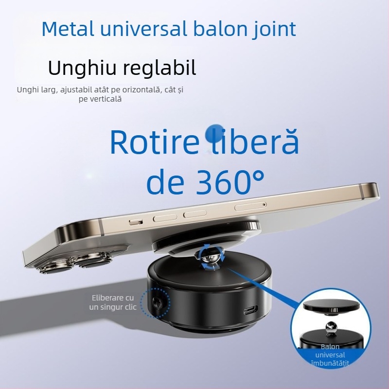 Suport auto pentru telefon cu aspirație magnetică puternică, rotire la 360°, universal din plastic pentru navigare