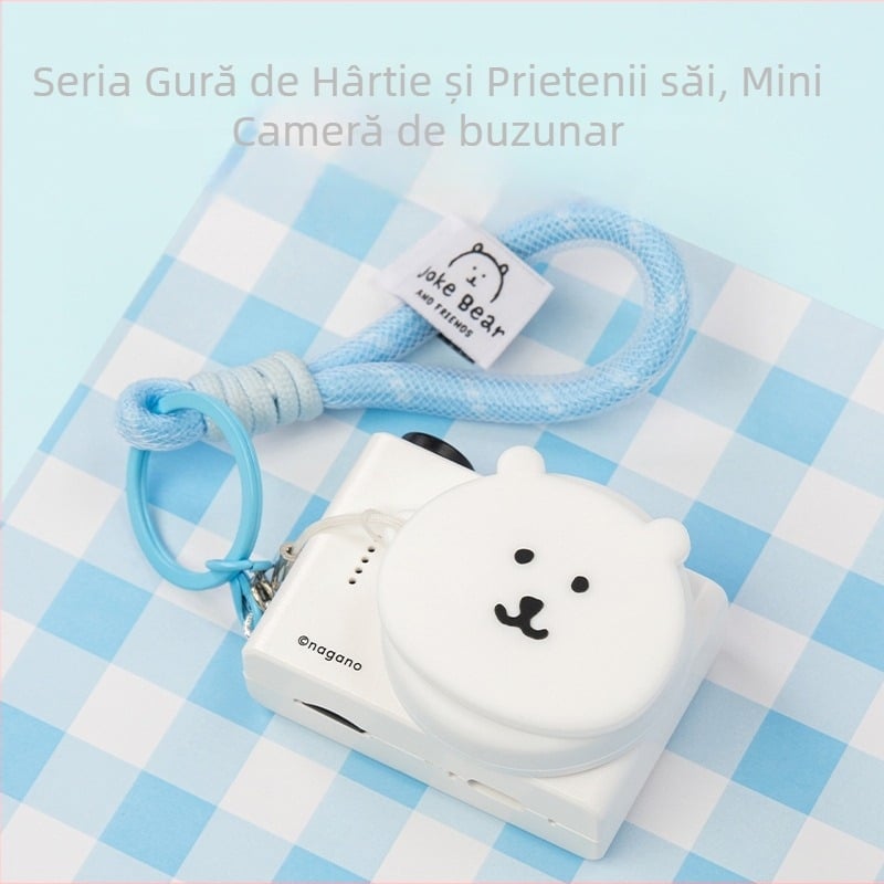 Mini cameră de buzunar cu ursul autoironic și prietenii lui — 12–20 MP, card de memorie, durată baterie 1–3 ore, înregistrare video