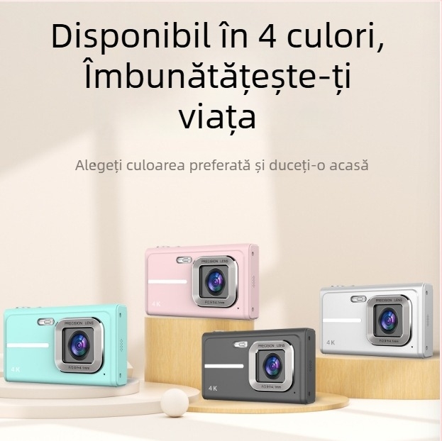 X1 Cameră Digitală pentru Copii: ecran LCD de 2,4 inchi; card TF; carcasă ABS; autonomie baterie 2 ore; Video, Fotografiere, Capturi în succesiune; Include: Cameră, Baterie, Curea, Cablu de Încărcare USB, Manual; Lansare 2024