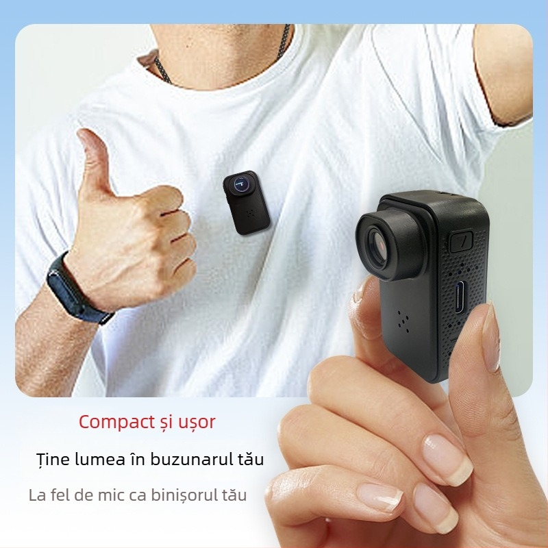 W9 Cameră sport mini 1080P fără ecran, card TF, baterie 1–2 ore, o singură cameră