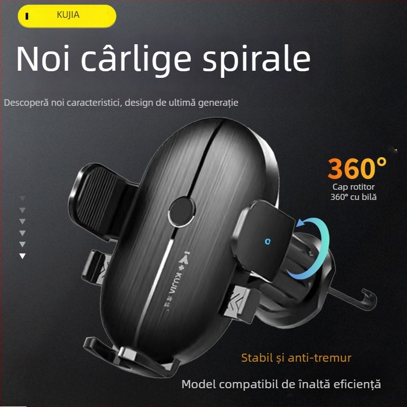 Kujia suport auto pentru telefon cu sistem antișoc gravitațional, universal, material APS