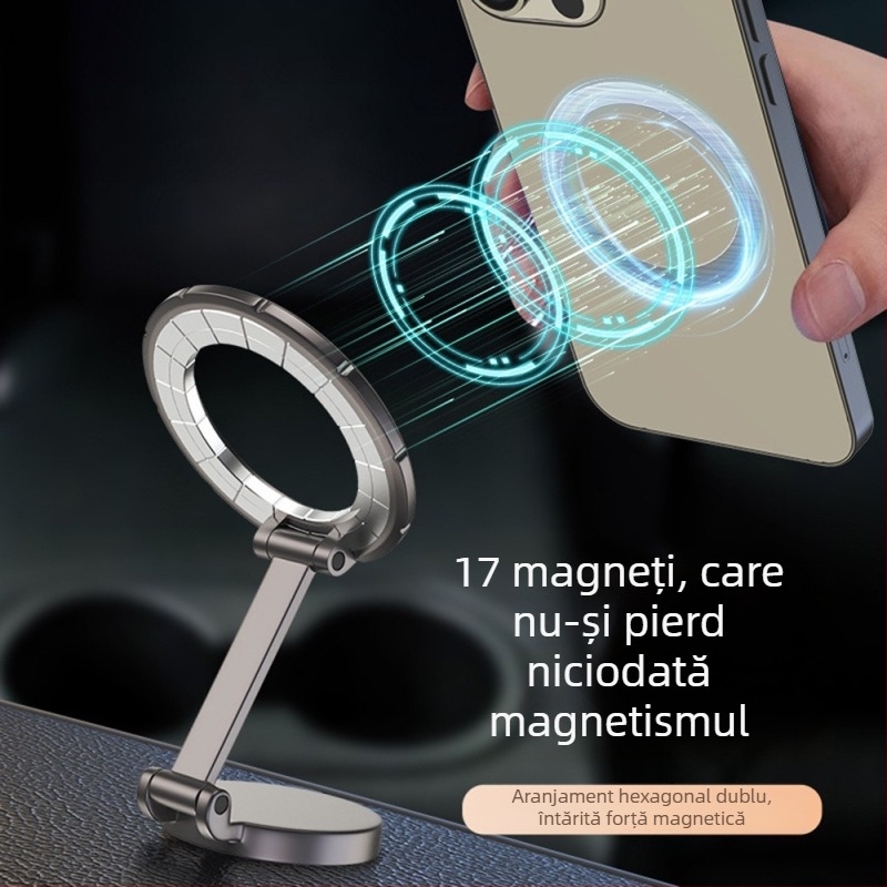 Nothing suport auto din aliaj de aluminiu, magnetic, pliabil, reglabil, suport pentru telefon pe bord