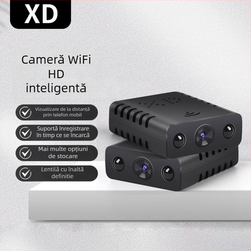 Xd Cameră inteligentă de supraveghere 1080P HD cu viziune pe timp de noapte infraroșu, acces de la distanță prin telefon mobil, stocare pe card TF, senzor 1–5 MP