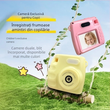 Cameră pentru copii Z001 — Rezoluție 1920x1080, Stocare pe card TF, Durata bateriei 3-4 ore, Funcții Video și Fotografiere