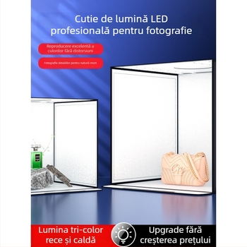 Box de iluminat pentru studio foto, compact, pentru natură statică, fundal pliabil