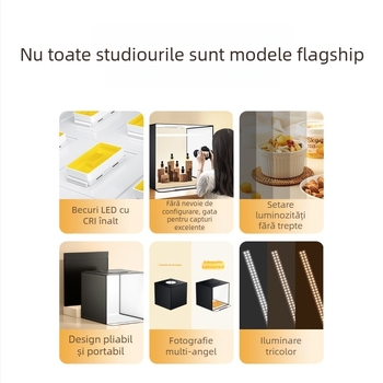 Box de iluminat pentru studio foto, compact, pentru natură statică, fundal pliabil