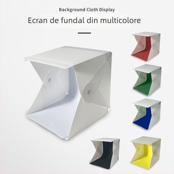 Softbox de studio compact cu iluminare LED, alimentare USB, carcasă din plastic ecologic pentru fotografie personală