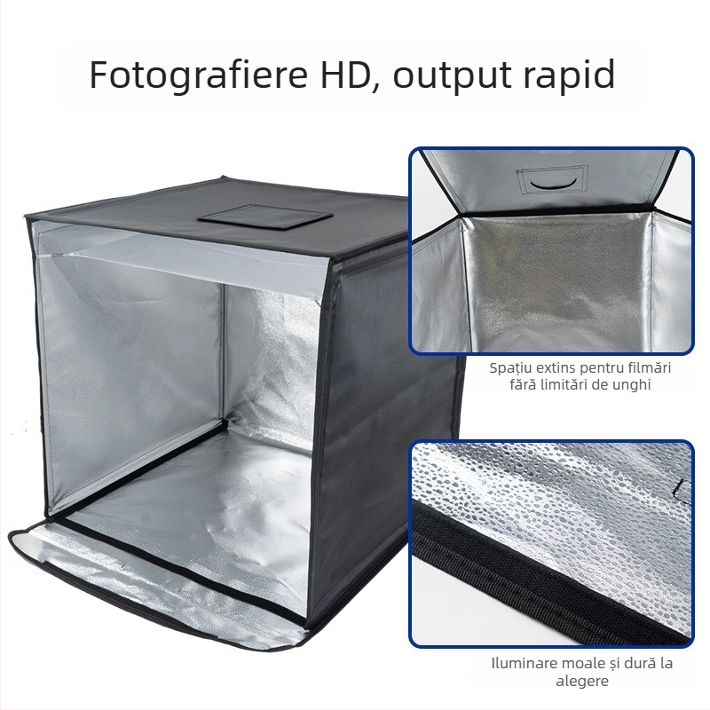 Mini Studio foto pliabil cu LED Softbox pentru natură statică