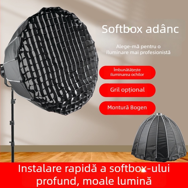 Shunyi Sy-0930 softbox parabolic, reflector de lumină moale pentru înregistrări live, lansare 2024