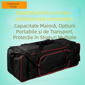 Kit de iluminat pentru studio, cu husă portabilă și carcasă de protecție pentru lumini, construcție poliester, compatibil universal, Shenniu CB-05