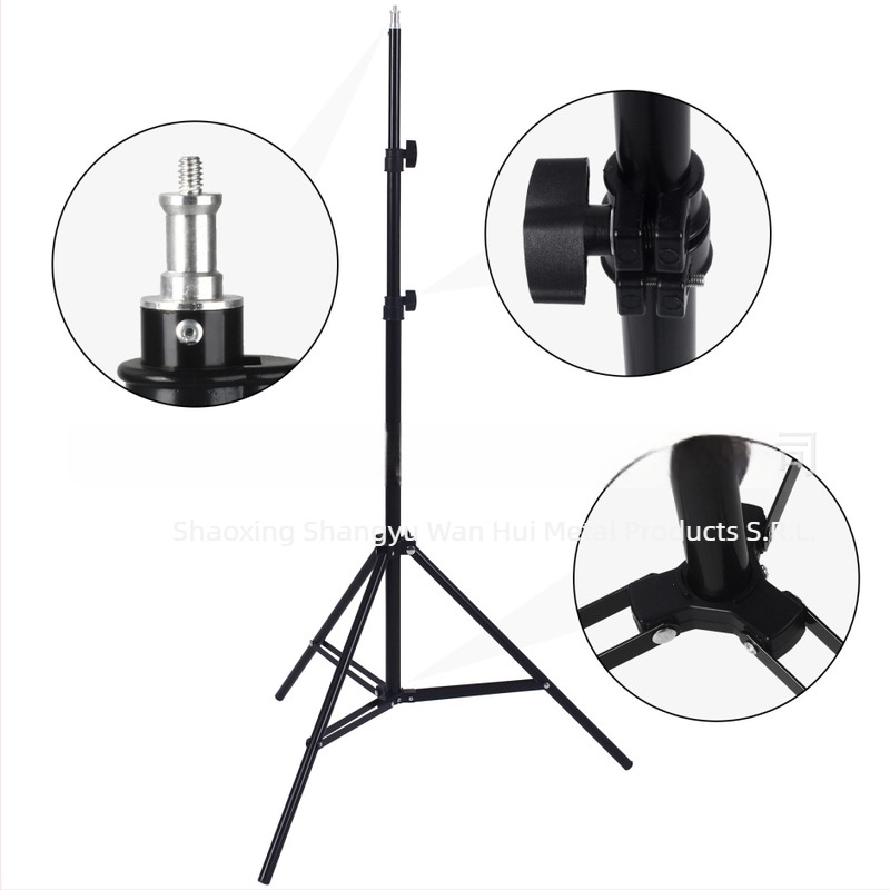 Set fotografic cu iluminare și umbrele, cu rame din aliaj de aluminiu, stâlpi pentru fundal cu țesătură nețesută, greutate 10, marcă WH