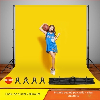 Cadru de fundal pentru studio foto, retractabil, aliaj de aluminiu