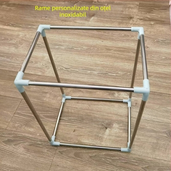 Cadru din oțel inoxidabil 201, cuboid, pentru afișarea cutiilor de mâncare la livrare și pentru studio foto | Stil modern simplu