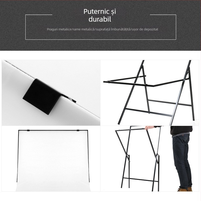 RETENG ZP-6100 Masă pentru fotografie de natură statică – masă de studio pliabilă, construcție metalică, capacitate 2–5 kg