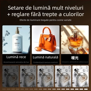 Mic studio foto pentru telefoane mobile — cutie iluminatoare reglabilă din material Oxford, potrivită pentru fotografie profesională, greutate 1,62 kg