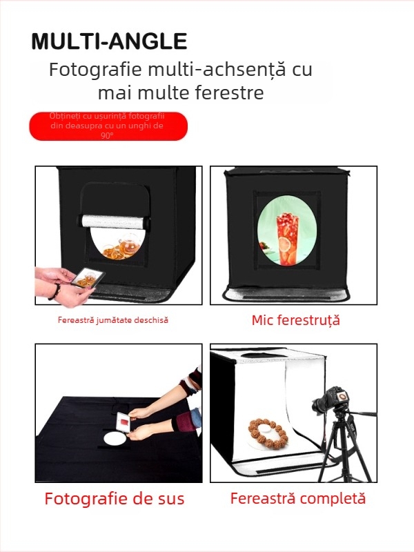 Cutie LED pentru studio mic pentru fotografie de la Bosheng; Material reflexiv; Potrivit pentru fotografie personală; Greutate 6.5