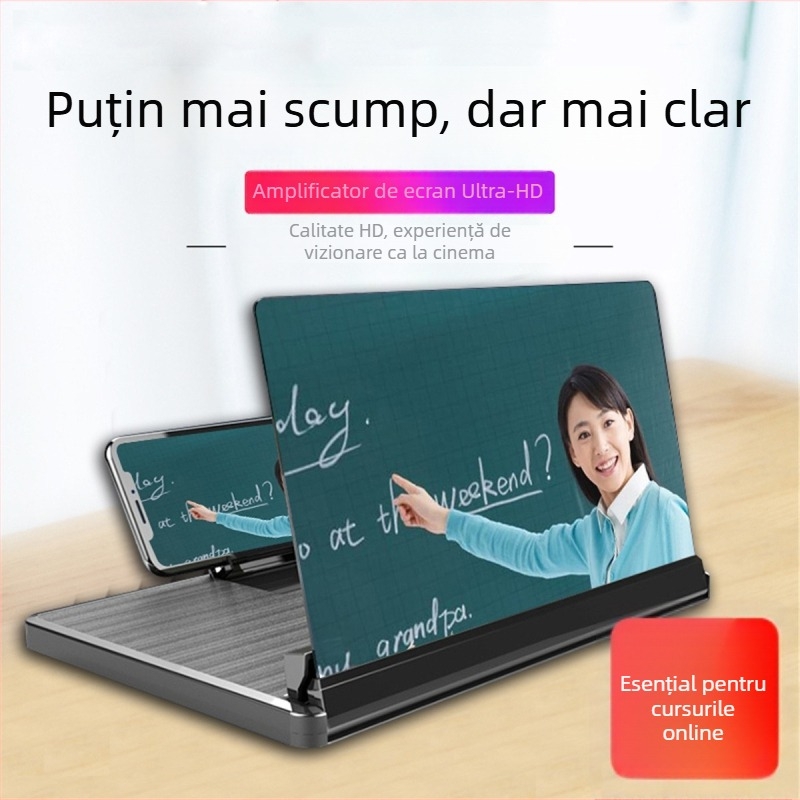 Suport lupire Ecran pentru telefon/tabletă — vizionare HD, protecția ochilor, material: mătase cu flori, stil simplu, lot Z-6, brand Neutral