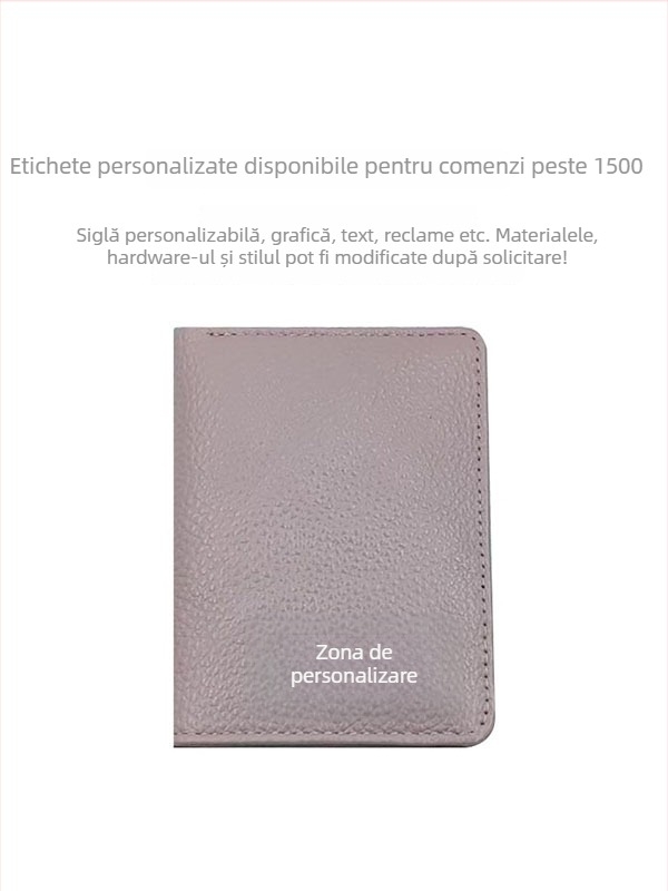 Portofel pentru femei din piele naturală, top-grain, stil scurt, două pliuri, buzunar pentru carduri, rezistent la apă