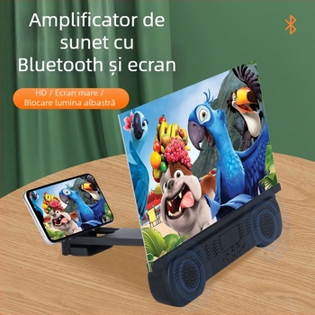 Bază de birou cu amplificator Bluetooth (Material: ABS + lentilă acrilică; Model: Bluetooth Audio Amplifier; Personalizare disponibilă; Compatibilitate: General)