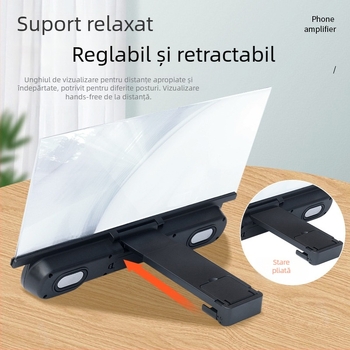 Bază de birou cu amplificator Bluetooth (Material: ABS + lentilă acrilică; Model: Bluetooth Audio Amplifier; Personalizare disponibilă; Compatibilitate: General)