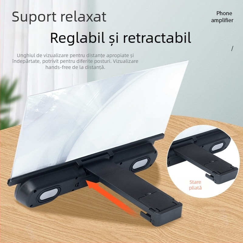 Bază de birou cu amplificator Bluetooth (Material: ABS + lentilă acrilică; Model: Bluetooth Audio Amplifier; Personalizare disponibilă; Compatibilitate: General)