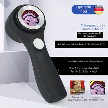 Lupă de mărire pentru evaluarea bijuteriilor destinate persoanelor în vârstă, cu întrerupător tactil, mare mărire, lentilă HD