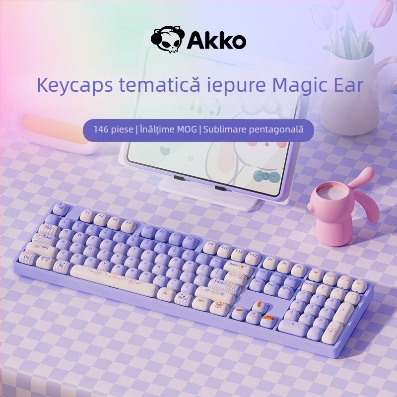 AKKO tastatură mecanică wireless în temă de iepuraș