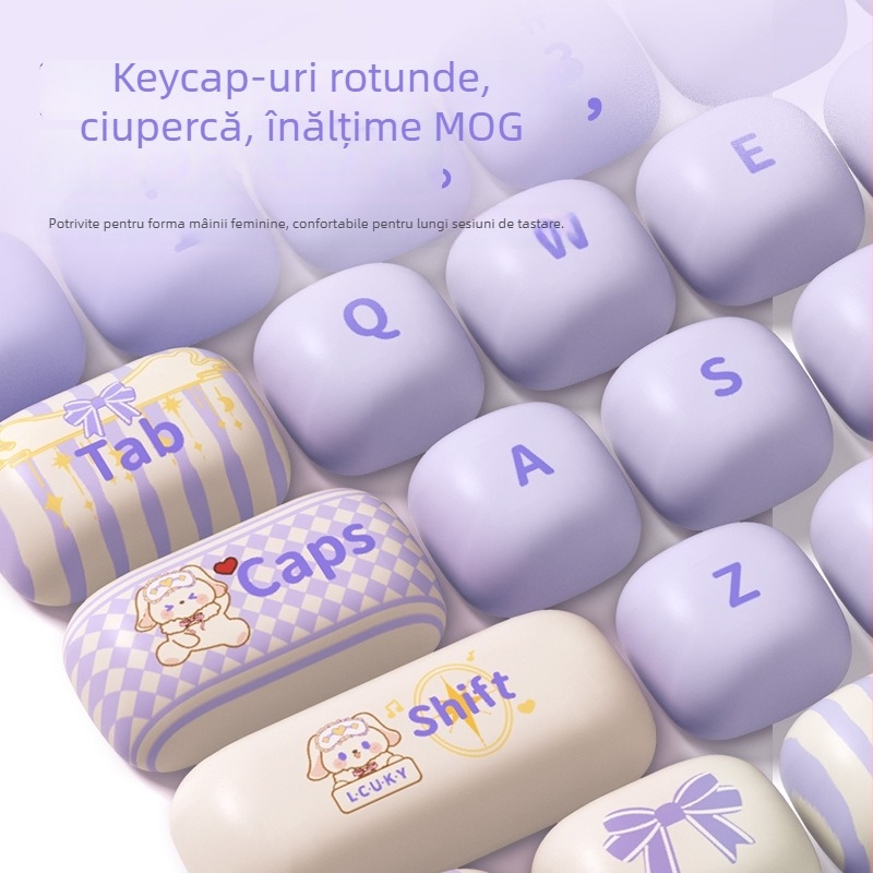 AKKO tastatură mecanică wireless în temă de iepuraș