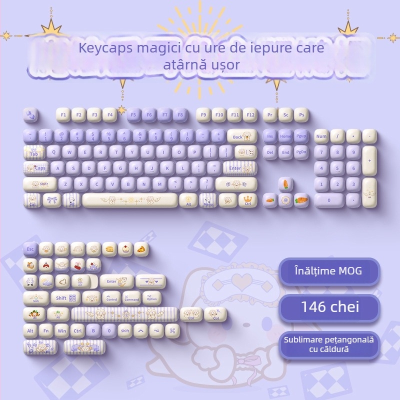 AKKO tastatură mecanică wireless în temă de iepuraș