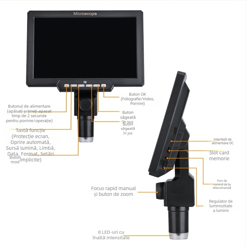 G2000 microscop digital cu ecran HD pentru reparații electronice, fără marcă