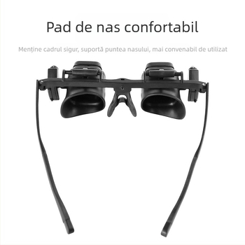 Lupa de cap cu LED pentru reparații la ceasuri și plăcile de bază ale telefoanelor mobile, focalizare reglabilă