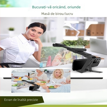 F22 amplificator de ecran pentru telefoane mobile, cu suport pliabil, din plastic, compatibilitate generală