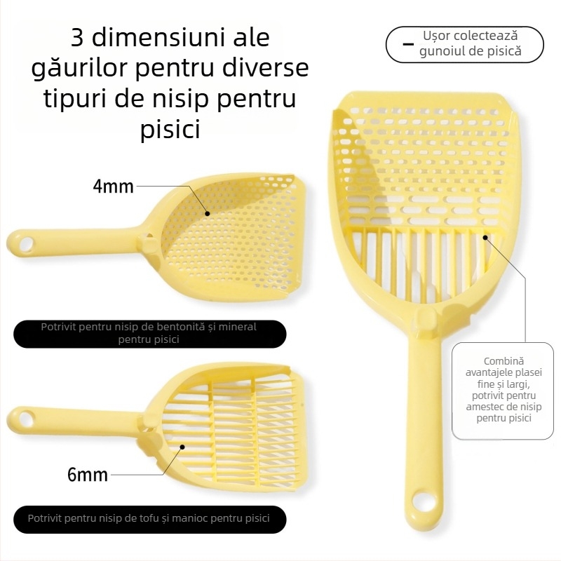 HAWoo lopată pentru nisip de pisici - Material PP, cu găuri fine, curățare ușoară, multifuncțională