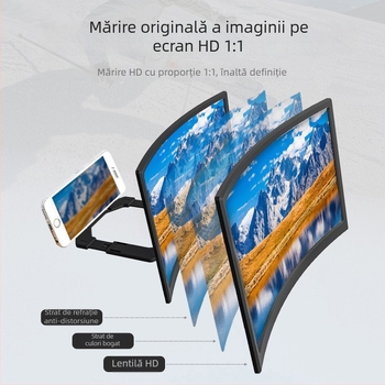 Suport pentru amplificarea ecranului telefonului, ABS+ lentilă acrilică, marcă Famous power, personalizare disponibilă, stil General