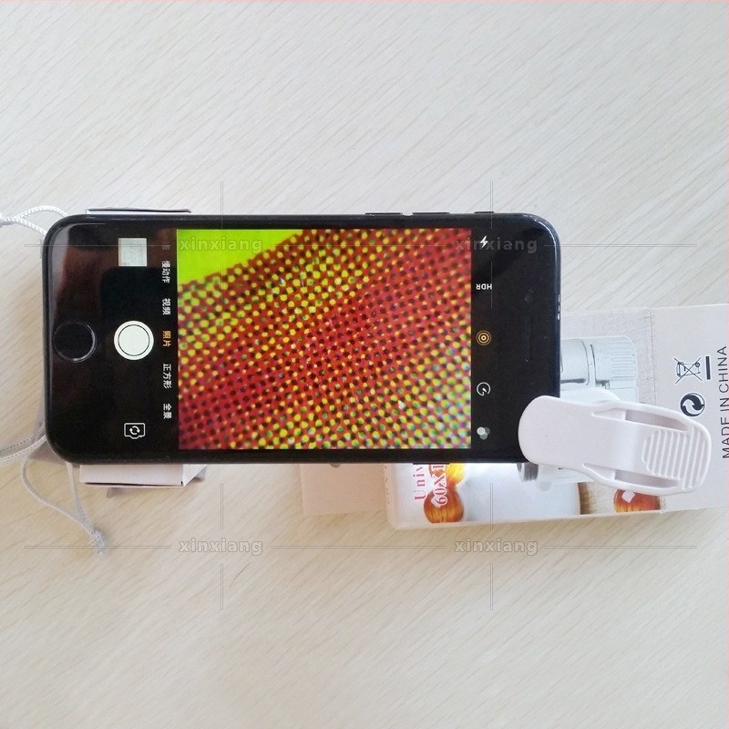 Microscop clip-on pentru telefoane mobile, 55x mărire, iluminare LED, identificare bijuterii și jad