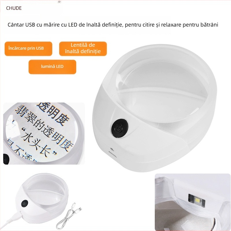 Chuda lupă USB cu LED HD, model 6010C