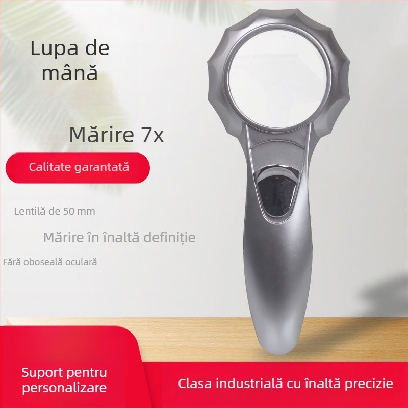 Lupa de mână cu iluminare LED, mărire 7x
