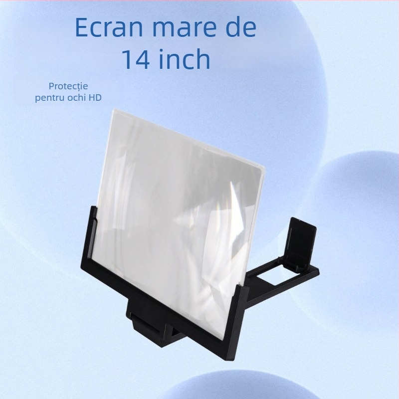 F3 Lupa pentru ecranul telefonului cu suport vertical, 3–5× mărire, corp din plastic, pentru utilizare de birou, protecție ochi și anti-reflexie