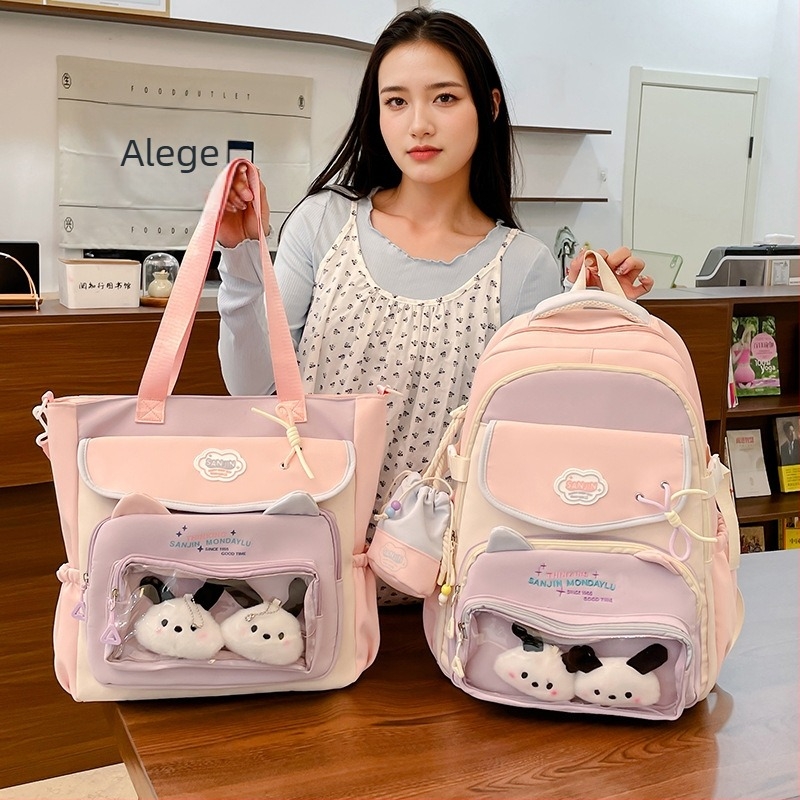 Rucsac școlar pentru fete, din pânză Oxford, stil urban minimalist, capacitate 20–35 L, compatibil cu laptop de 13 inchi