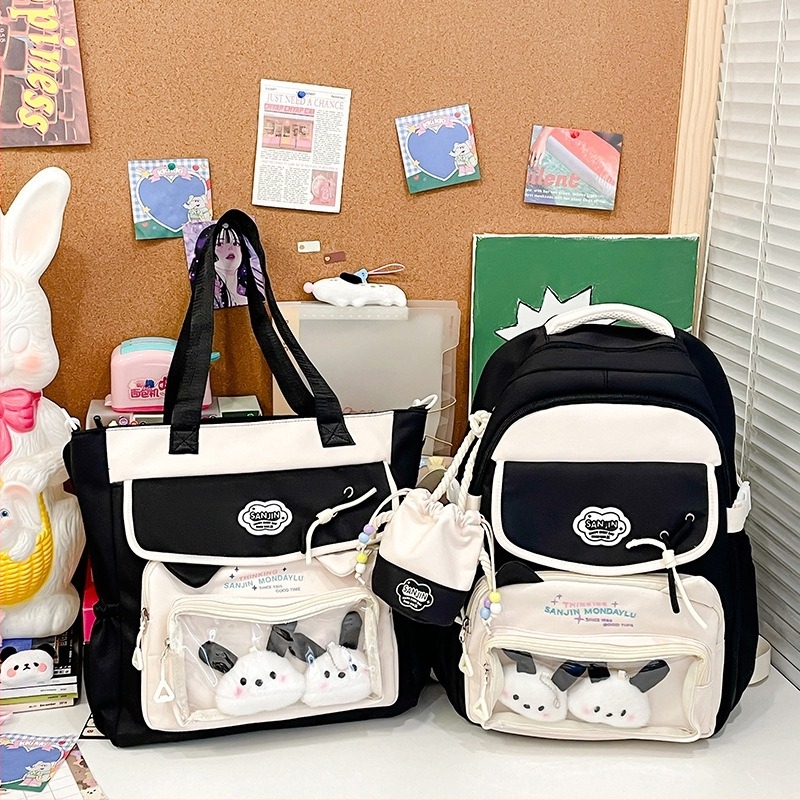 Rucsac școlar pentru fete, din pânză Oxford, stil urban minimalist, capacitate 20–35 L, compatibil cu laptop de 13 inchi