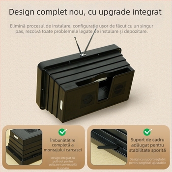 Suport de birou pentru telefon cu amplificator de ecran integrat (ABS, lentile acrilice, stil general)