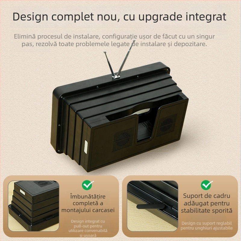 Suport de birou pentru telefon cu amplificator de ecran integrat (ABS, lentile acrilice, stil general)