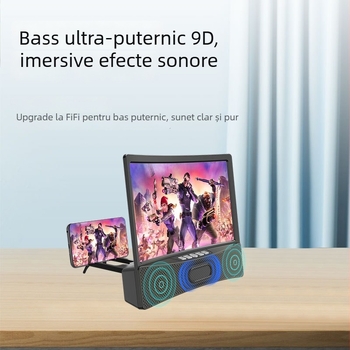 Suport de birou pentru telefon L15 cu lentilă ABS+acril, compatibil universal, utilizare pe birou