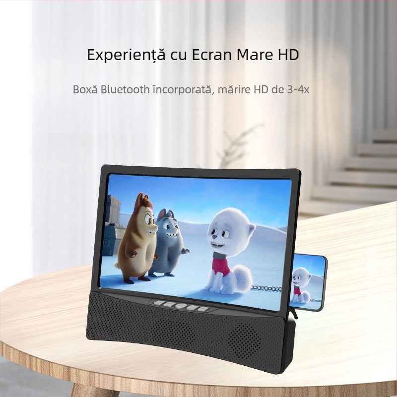 Suport de birou pentru telefon L15 cu lentilă ABS+acril, compatibil universal, utilizare pe birou