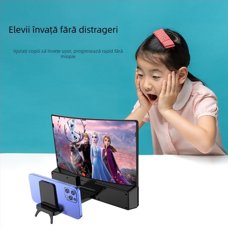 Suport de birou pentru telefon L15 cu lentilă ABS+acril, compatibil universal, utilizare pe birou