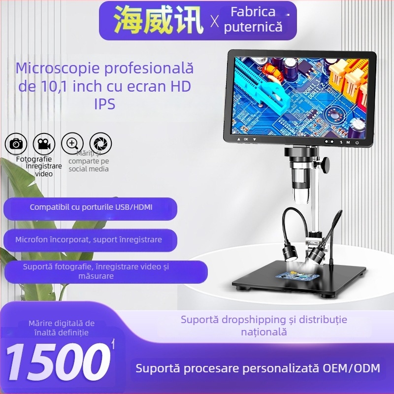 Lupa digitală de reparații cu ecran IPS, portabilă, cameră de înaltă definiție, precizie înaltă pentru reparații de telefoane mobile