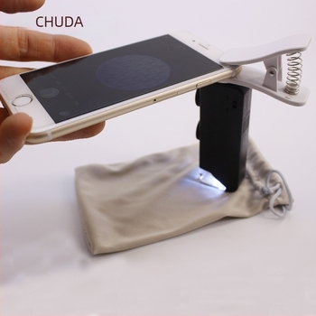 Lupă de mărire portabilă cu clips pentru telefon, mărire 60-100×, pentru identificarea bijuteriilor și a antichităților.
