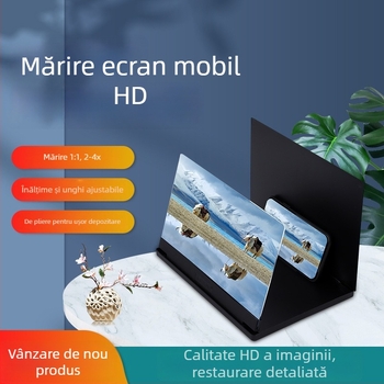 Lupa de mărire pentru ecranul telefonului cu suport – Lazy bracket, Model F9X, ABS, Compatibilitate universală