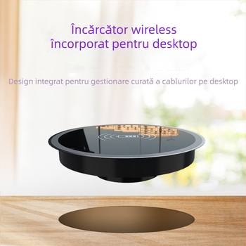 Încărcător wireless încorporat pentru birou – Qi PD încărcare rapidă, 15W maxim, curent de ieșire 1,67A
