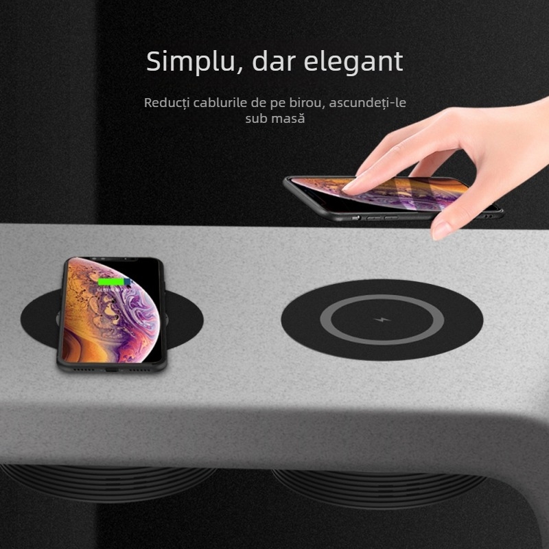 Încărcător wireless 10W cu ventilator de răcire, încărcare rapidă QC3.0, intrare 12V, ieșire 2A